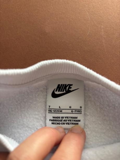 K1/ mikina bílá zn. nike - v.116/122, nike,122