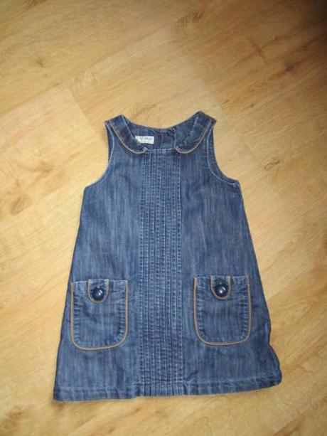 Peckovní džínová šatovka, sukně, next,98