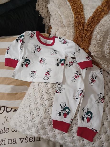 Vánoční pyžamo minnie disney h&m, h&m,56