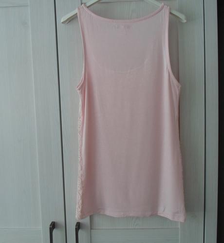 Růžové krajkové tričko tílko top amisu, amisu,m