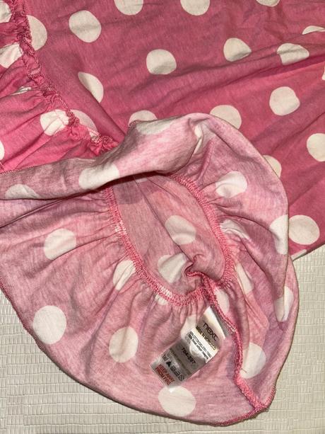 Růžové letní šaty s volánky a puntíky, vel.12-18m, next,86