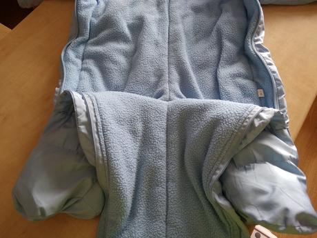 Světle modrá zimní kombinéza - 9 měsíců, 74