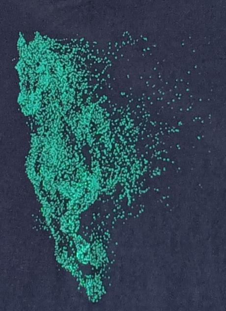 Dívčí triko tmavě modré kůň krátký rukáv tchibo, tchibo,158