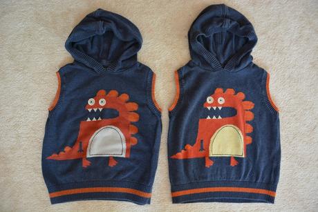 2x vesta s dráčkem třeba pro kluky dvojčata, next,98