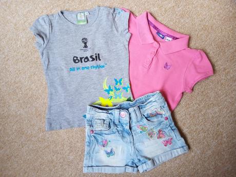 Šortky + trička vel."98-104", 86–98