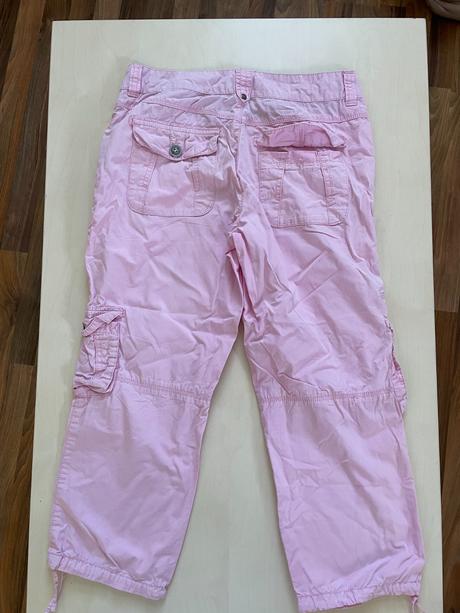 Růžové kraťasy / capri, chybí knoflík na kapse, ve, yessica,s