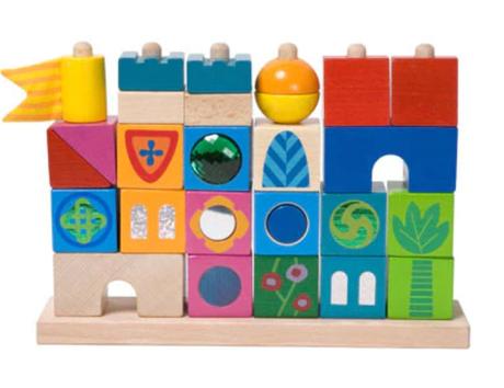 Dětské dřevěné kreativní kostky, haba dračí země,