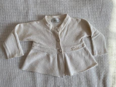Bílý angora svetřík vel. 80/9-18 měs zn. pinko, pinko,80