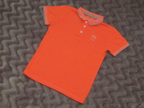 Neonově oranžové tričko s límečkem, next,110