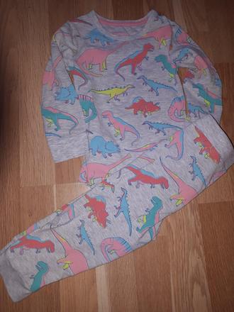 Šedé pyžamo s dinosaury 92, marks & spencer,92