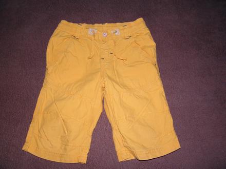 Oranžové plátěné kraťasy vel.98, 98