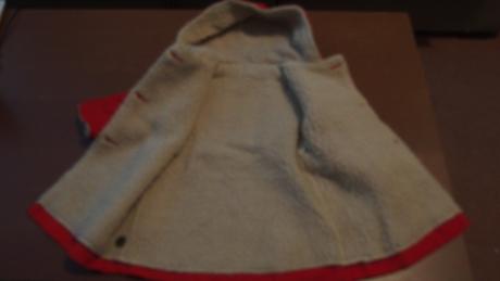 Červený kabát s kapucí 68/74, 68