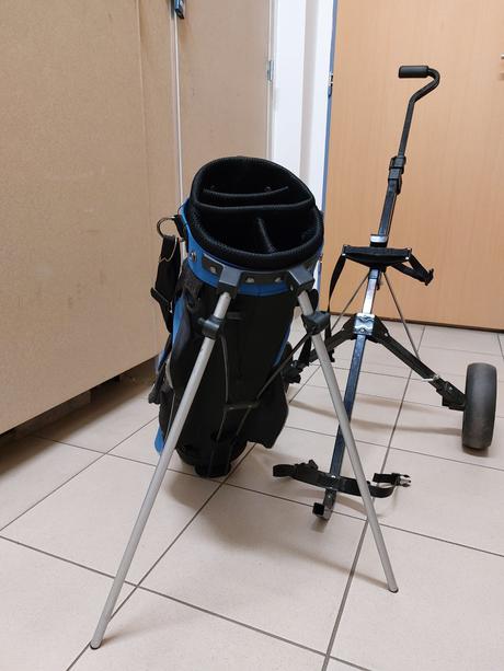 Dětský golfový vozík a bag,