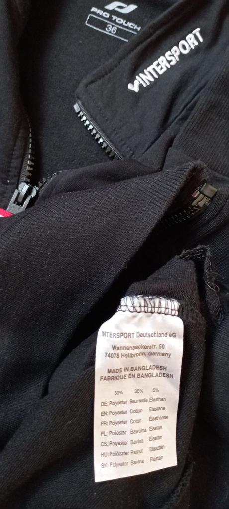 Mikina zn."intersport pro touch" vel."36", 36
