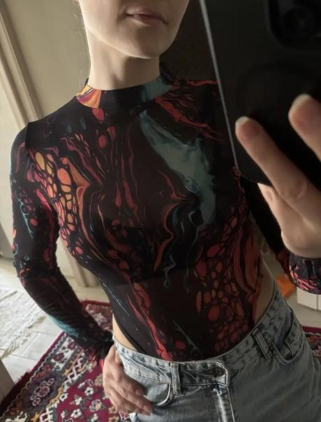 Dámské sexy body hodně vykrojené, xl