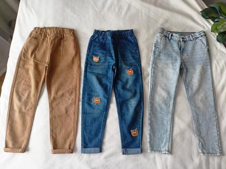 3x dětské džíny,122/128, 128