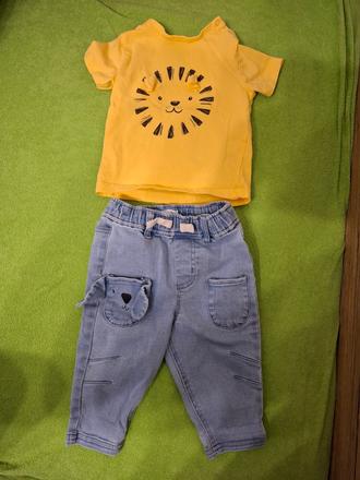 Nové kojenecké triko a džíny (velikost 68), 68