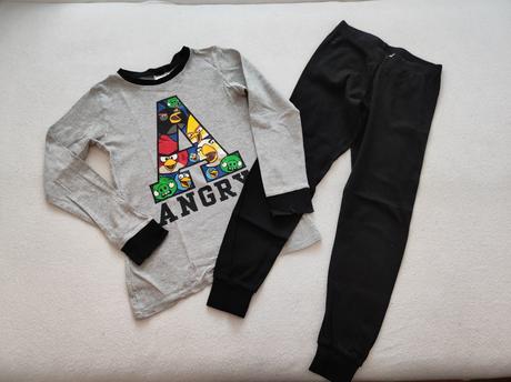 Pyžamo angry birds vel. 134-140, h&m,134