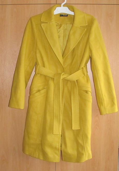 Žlutý zimní kabát, f&f,42