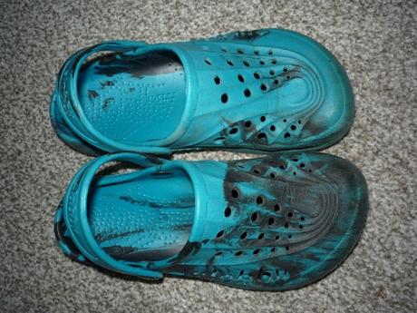 Kroksy, nazouváky vel 33, zn. slobby, stélka 20cm, 33