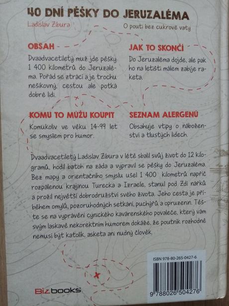 Kniha 40 dní pěšky do jaruzaléma, 