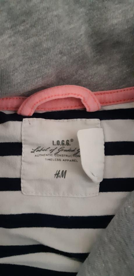 Šedá mikina zn. h&m s zipem nakřivo vel. 116, h&m,116