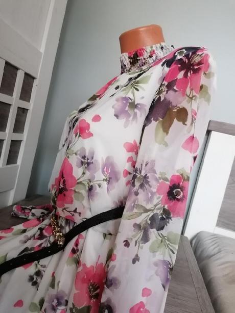 Květované šaty, orsay,38