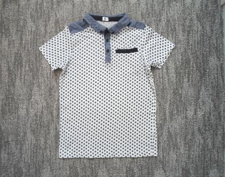 Bílé tričko triko s límečkem polo, f&f,146