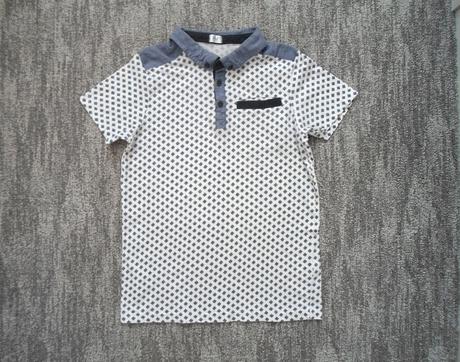 Bílé tričko triko s límečkem polo, f&f,146