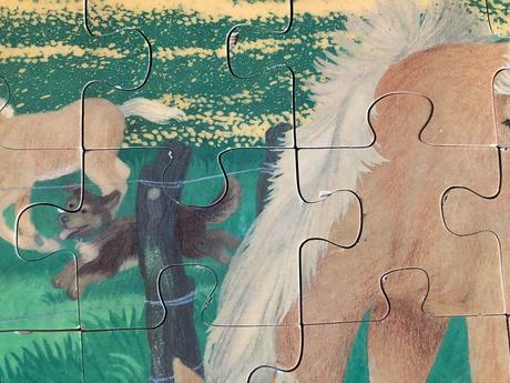 Drevene puzzle - kone / 3+ vek,