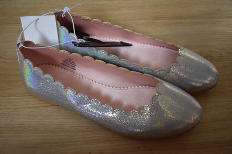 Nové třpytivé baleríny h&m, velikost 34/35, h&m,34 / 35
