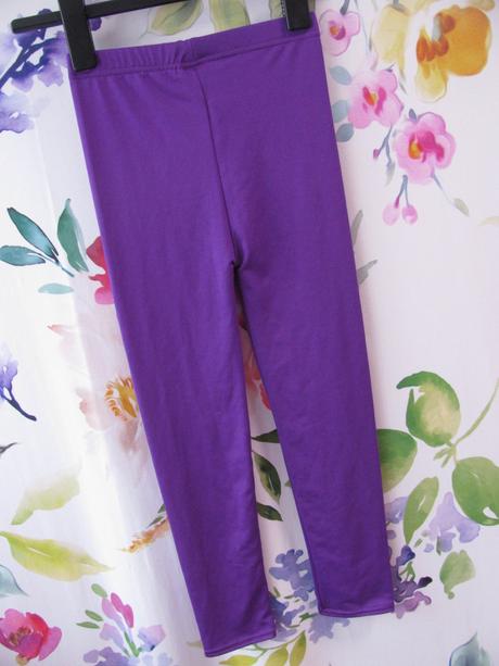 Elastické fialové legíny, 128