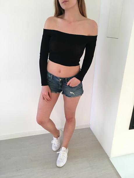 Tílko/ crop top h&m, vel. s, h&m,s
