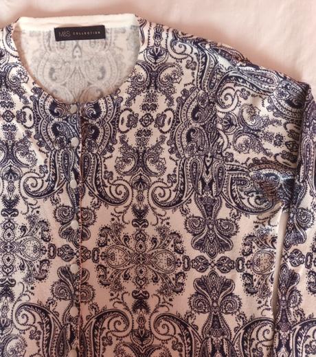 Bílo modrý svetr na knoflíky m&s, marks & spencer,44