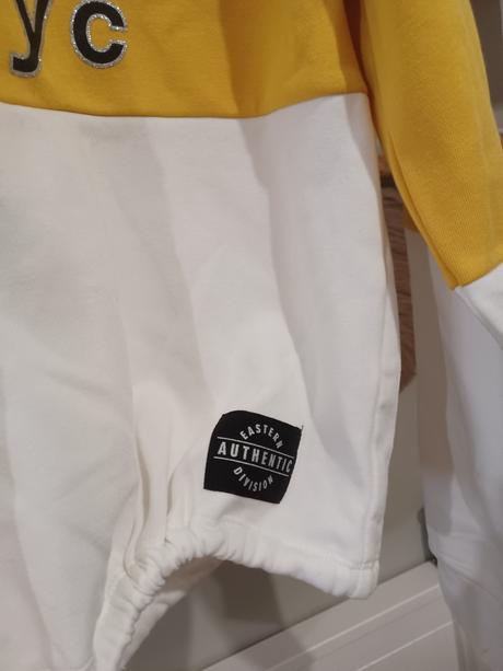 Žluto - bílá crop mikina h&m 158/164, xs/s, h&m,164