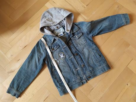 Riflová bunda s odepínací kapucí, dopodopo,122