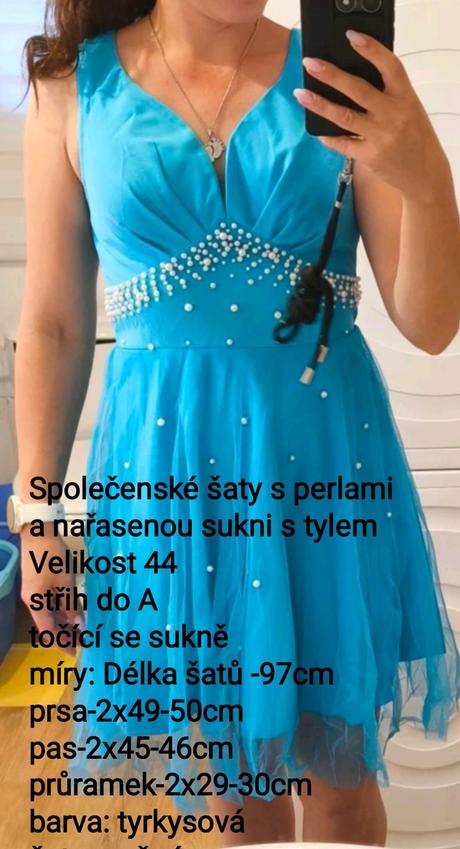 Společenské šaty -v.44, zdarma sandály/boty, 44