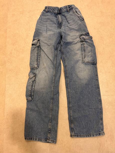 Široké rifle kapsáče - 2x oblecene, c&a,176