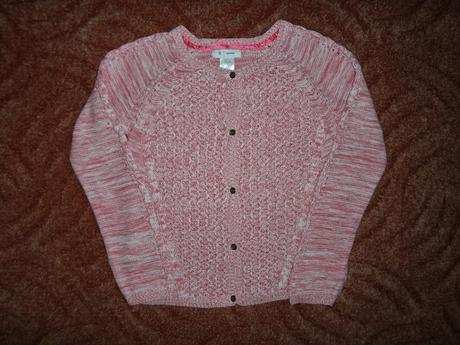 Bílý červený svetr svetřík, reserved,140