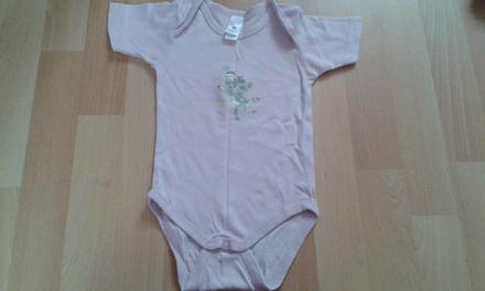 Bodýčko s kočičkou - růžové, vel. 74, baby club,74