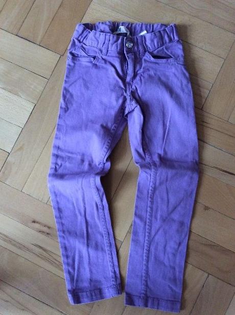 Elastické kalhoty skinny, h&m,128