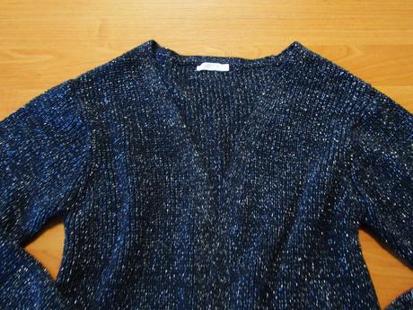 Modrý dívčí kardigan vel 140-146, 146