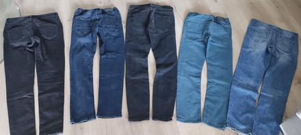 5x krásné džíny vel. 146-152 se, h&m,146
