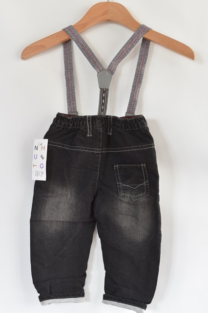 Džíny podšité vel. 9 - 12 m, nutmeg,80