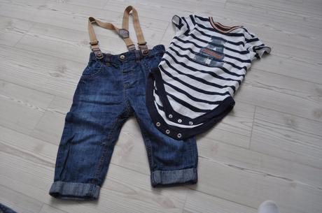 Chlapecký set - džíny+body, next,74