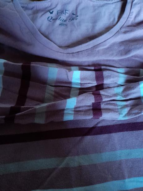 Vínové pruhované triko pro slečnu, 164