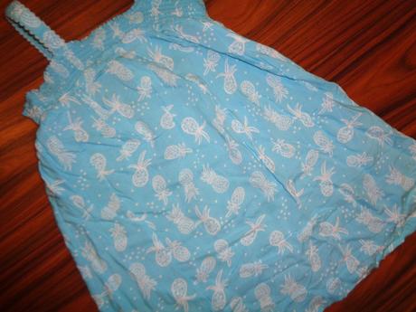 Krásné tyrkysové šaty s ananasy, c&a,116