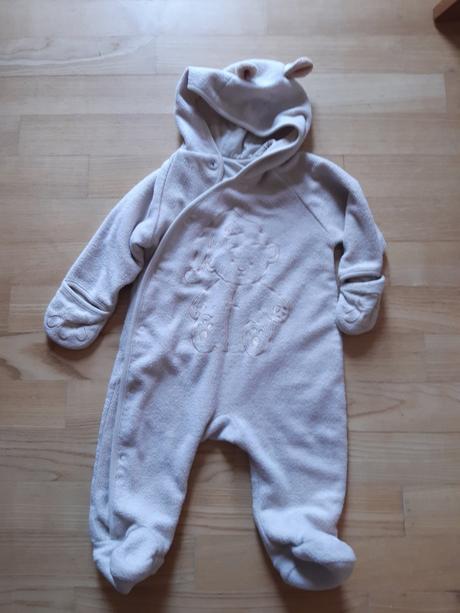 Zimní fleecový overal medvídek vel 74, 86