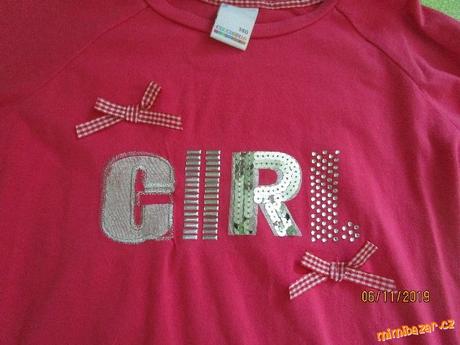 Triko růžové 140 girl, 140