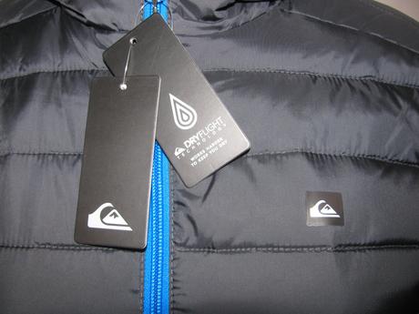 Tmavě modrá prošívaná bunda s kapucí-quiksilver, quiksilver,m